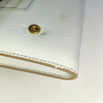 CELINE Light Blue Calfskin Wallet Golden hardware-(SKU)-940440188