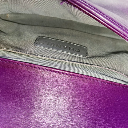 CHANEL BOY CHANEL Small Pink Pearl Fish Leather Quilted Diagonal Shoulder Bag with Detachable Strap-(SKU)-958631912