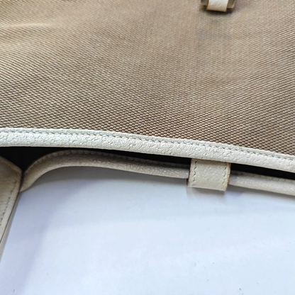 GUCCI Jackie 1961 Khaki Canvas Buckle Single Shoulder Handbag Crossbody Tote Silver Hardware-(SKU)-945694459