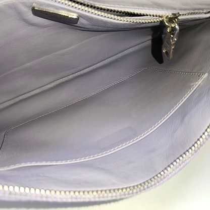 PRADA Light Purple Cowhide Handbag Silver Hardware-(SKU)-957970047