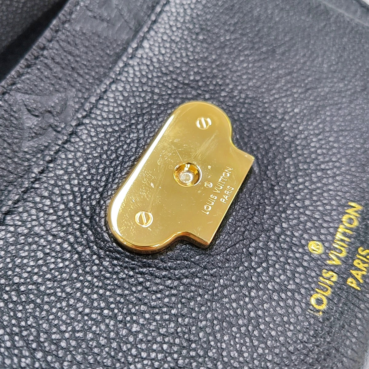 LOUIS VUITTON VAVIN BB Black Leather Embossed Single Shoulder Bag Crossbody Bag with Gold Hardware-(SKU)-967945683