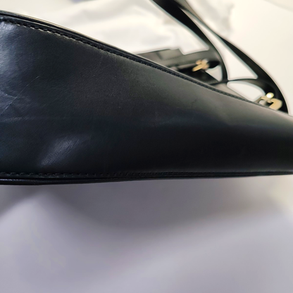 CELINE Tote bag Black Canvas Floral Single Shoulder and Handbag Silver Hardware shoulder straps-(SKU)-944828633