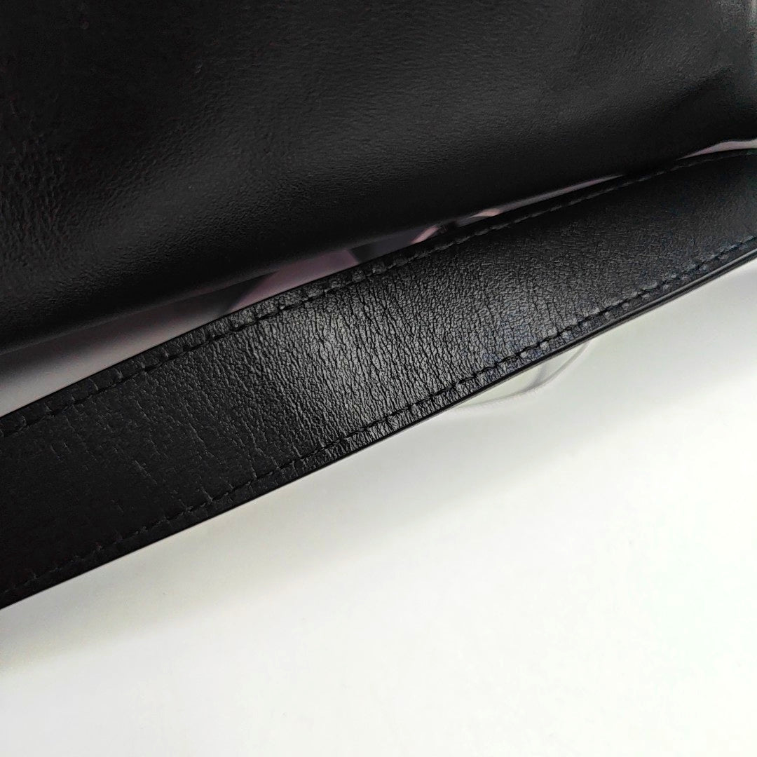 LOUIS VUITTON DISCOVERY Small Black Coated Canvas Vintage Fanny Pack Crossbody Bag Silver Hardware-(SKU)-968423625