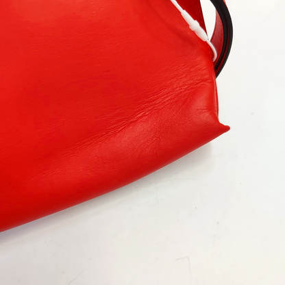 LOEWE T Pouch  Red Leather Clutch Golden hardware-(SKU)-948509220