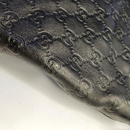 GUCCI GG Imprime Black Cowhide Monogrammed Quilted Crossbody Shoulder Bag Golden hardware-(SKU)-960401347