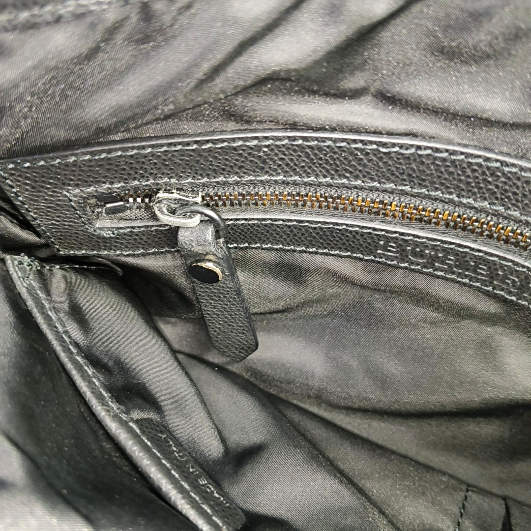 BURBERRY Dark Gray Nylon Battle Horse Plaid Single Shoulder Bag Crossbody Bag Ruthenium color hardware-(SKU)-958749400