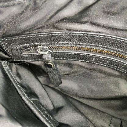 BURBERRY Dark Gray Nylon Battle Horse Plaid Single Shoulder Bag Crossbody Bag Ruthenium color hardware-(SKU)-958749400
