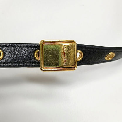 DIOR Dior Caro Small Black Leather Cannage Quilted Single Shoulder Bag Crossbody Bag Golden Hardware Removable Strap-(SKU)-970717484