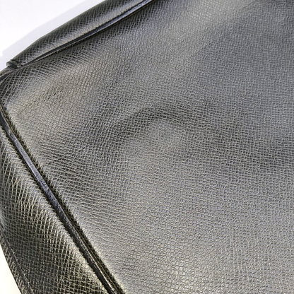 LOUIS VUITTON Black Cowhide Single Shoulder Bag Crossbody Bag Silver Hardware-(SKU)-939481514
