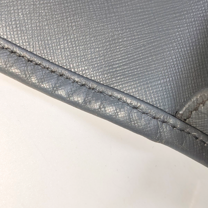 PRADA Dark Grey Cowhide Crosshatch shoulder bag Silver Hardware-(SKU)-938485965