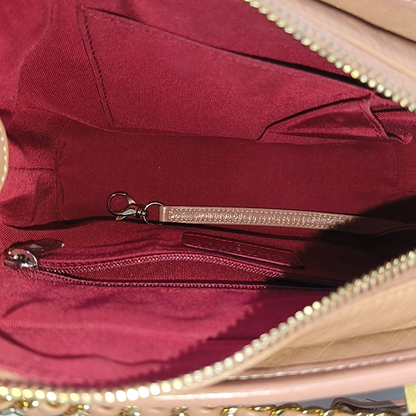 CHANEL GABRIELLE Small Burgundy Leather Quilted Hobo Bag with Shoulder Strap, Gold Silver Hardware, 24 Opening, Detachable Strap-(SKU)-957830856