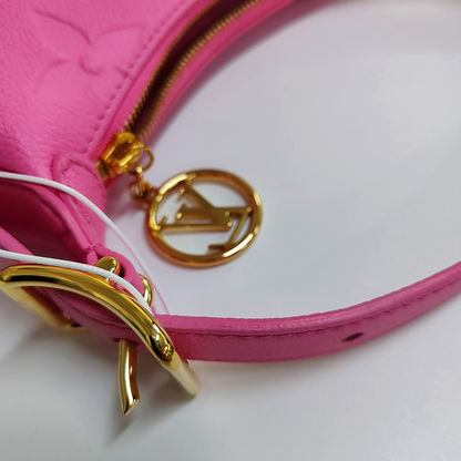 LOUIS VUITTON MOON Mini Pink Calfskin Monogram Damier Embossed Tote Bag, Golden Hardware-(SKU)-964574611