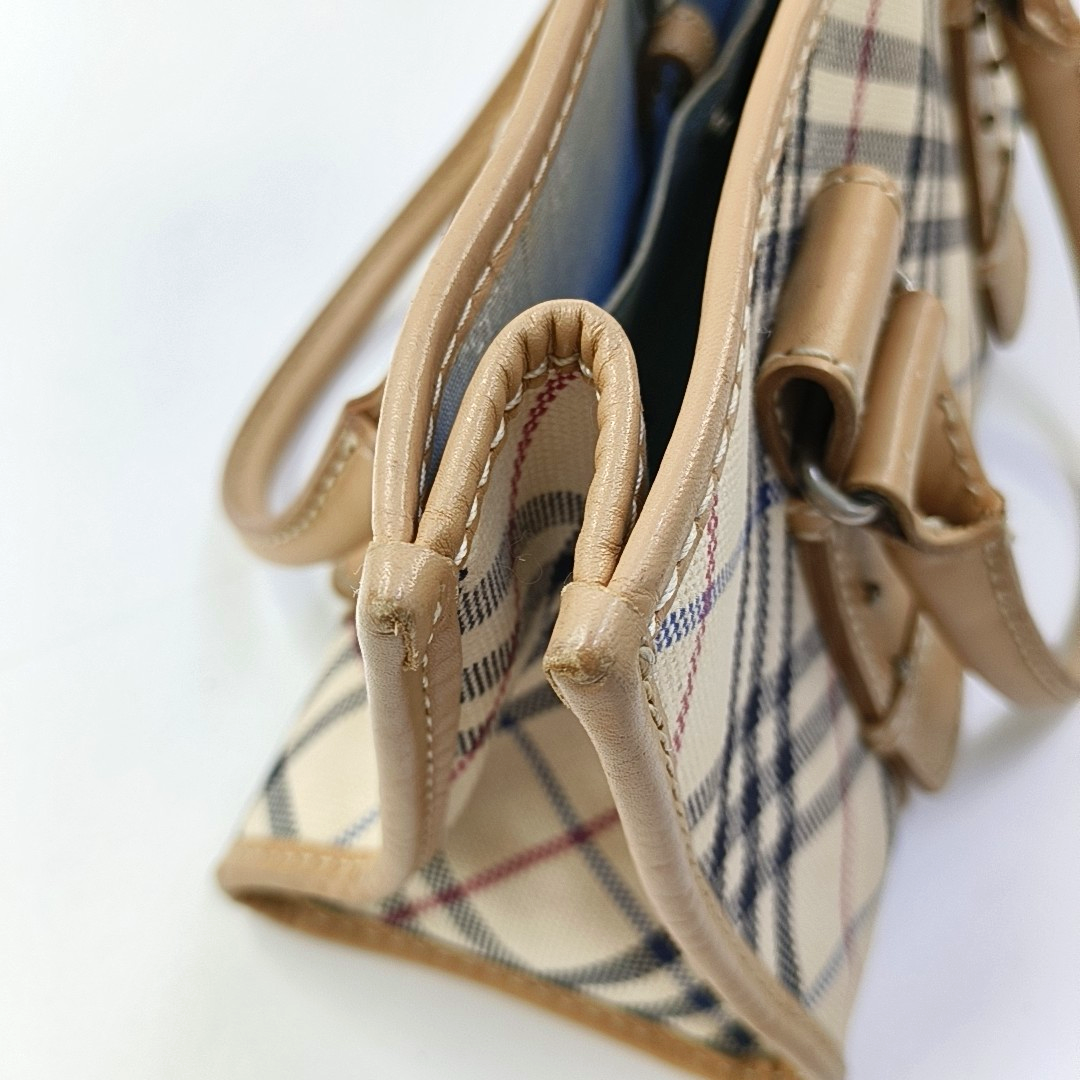 BURBERRY Tote bag Beige Canvas Handbag Silver Hardware-(SKU)-959771657