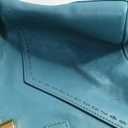 YSL MUSE Blue Calfskin Embossed Quilted Single Shoulder Bag with Sling and Handbag Golden hardware Removable shoulder strap-(SKU)-957191908