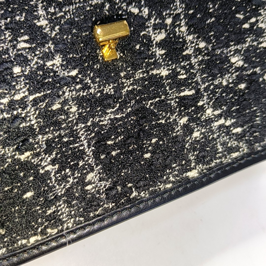 DIOR 30 Montaigne Black Fabric Montaigne Bag Shoulder Bag Crossbody Bag Handbag Golden Hardware Removable Strap-(SKU)-958282037