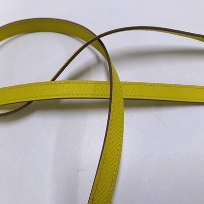 HERMÈS Clic 16 Lemon Yellow Epsom Calfskin Crossbody Shoulder Bag with Detachable Strap and Golden Hardware, D-(SKU)-959029561