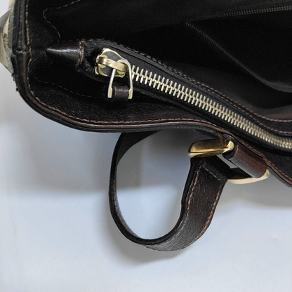 GUCCI Abbey Brown Canvas Monogram Handbag Single Shoulder Bag Golden hardware-(SKU)-959312527