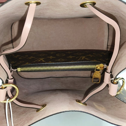 LOUIS VUITTON NÉONOÉ Medium Brown Coated Canvas Monogram Vernis Bucket Bag Shoulder Bag Crossbody Handbag with Gold Hardware and Removable Strap-(SKU)-970443663
