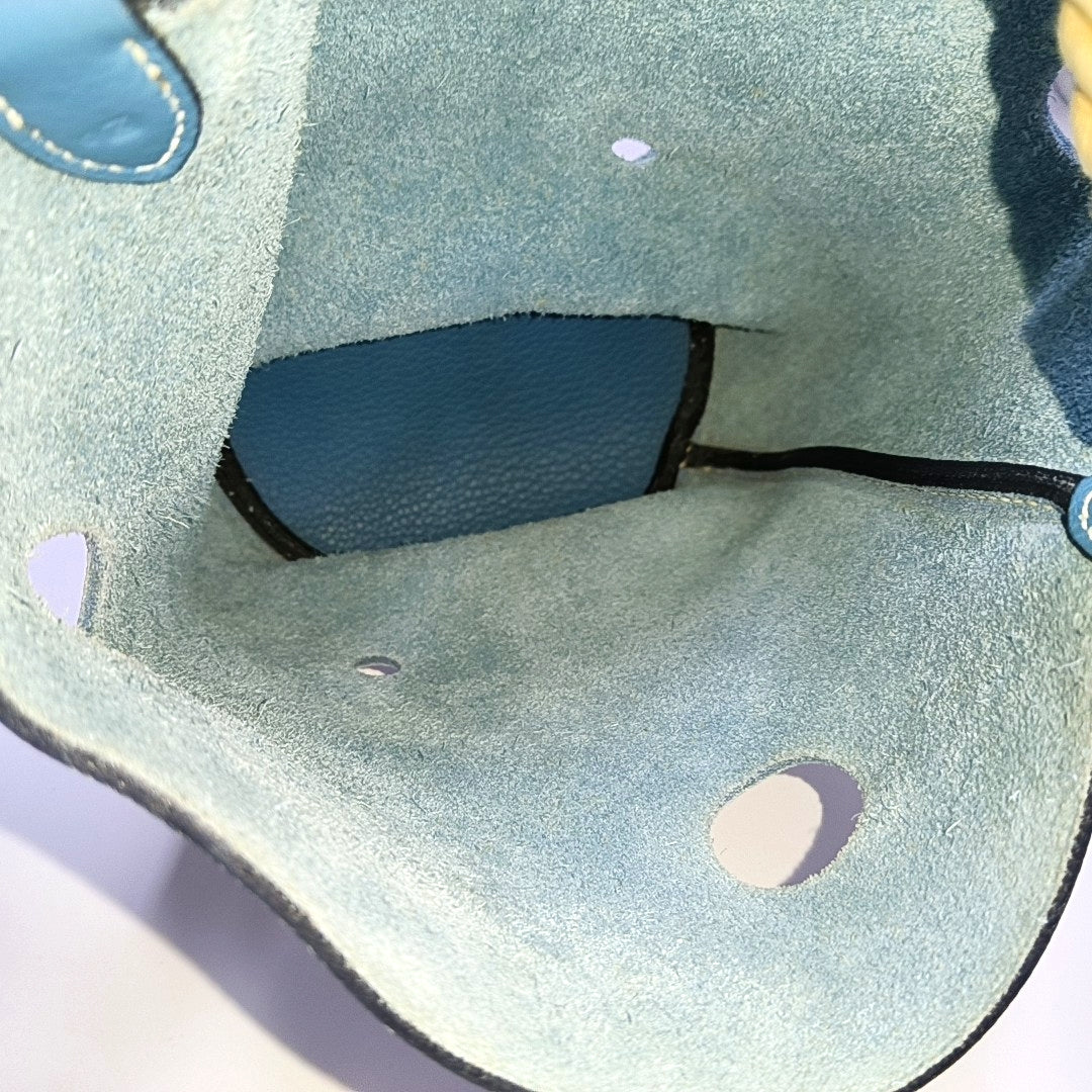 HERMÈS Mongeoire Tanzanian Blue Clemence Leather Crossbody Shoulder Bag Handbag Hardware 🄺-(SKU)-969328641