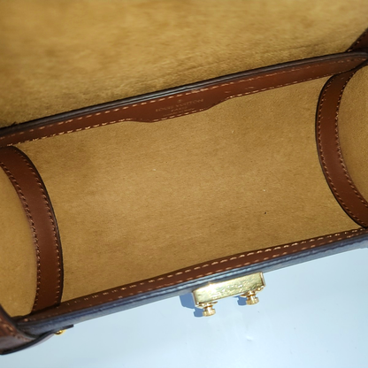 LOUIS VUITTON PAPILLON 19 Brown Coated Canvas Monogram Rivet Babylone Crossbody Bag Handbag Shoulder Bag Gold Hardware 2 Removable Straps-(SKU)-962788033