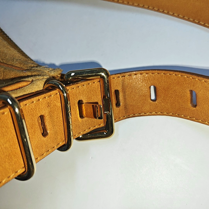CELINE Brown Suede Leather Embossed Single Shoulder Bag Golden hardware Removable shoulder strap-(SKU)-940050466