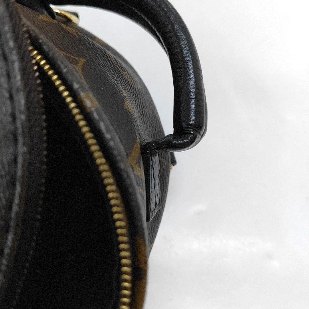 LOUIS VUITTON PALM SPRINGS Mini Brown Coated Canvas Monogram Backpack, Handbag, Crossbody Bag, Gold Hardware, 2 Detachable Shoulder Straps-(SKU)-969911480