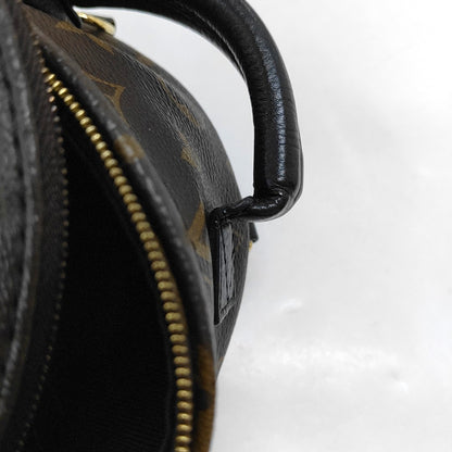 LOUIS VUITTON PALM SPRINGS Mini Brown Coated Canvas Monogram Backpack, Handbag, Crossbody Bag, Gold Hardware, 2 Detachable Shoulder Straps-(SKU)-969911480