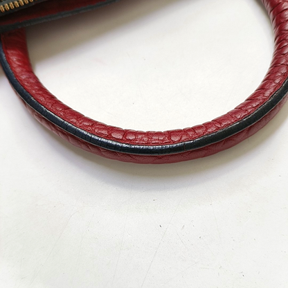 BURBERRY Red Cowhide Embossed Single Shoulder Bag Handbag Crossbody Golden hardware Removable shoulder strap-(SKU)-955432116