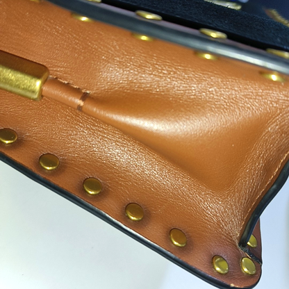 COACH TABBY 26 Black Leather Studs Crossbody Shoulder Bag Tote Shoulder Bag Golden hardware shoulder straps-(SKU)-940019966