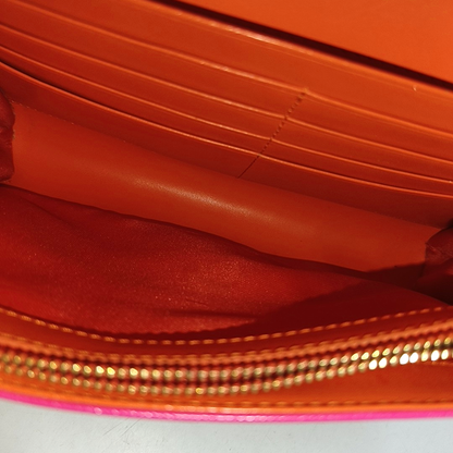 MCM Fuchsia Leather Crossbody Shoulder Bag Handbag Golden hardware Removable shoulder strap-(SKU)-14092274