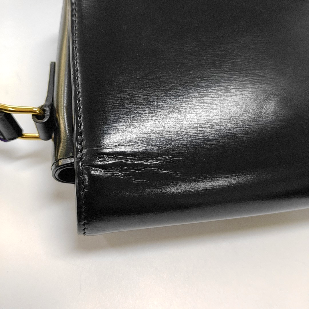 CELINE TRIOMPHE Small Black Cowhide Single Shoulder Bag Golden Hardware-(SKU)-960476690