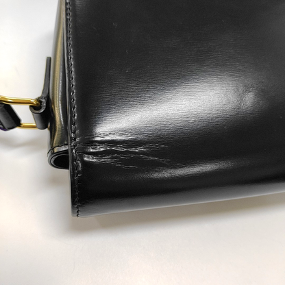 CELINE TRIOMPHE Small Black Cowhide Single Shoulder Bag Golden Hardware-(SKU)-960476690