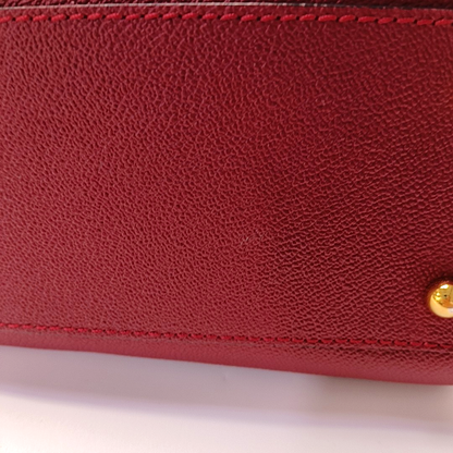 BURBERRY Buckle Red Cowhide Single Shoulder Bag Handbag Crossbody Bag Golden hardware Removable shoulder strap-(SKU)-956703529