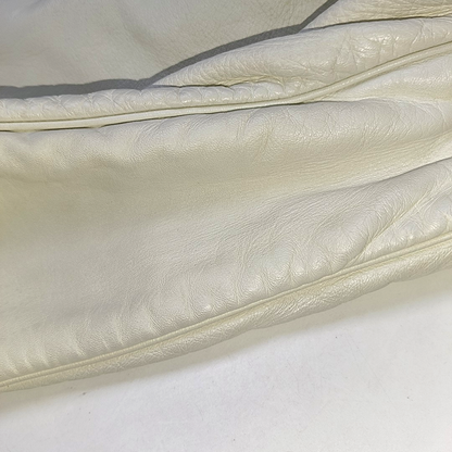 YSL ROADY White Leather Handbag Silver Hardware Sub-bag-(SKU)-942584962