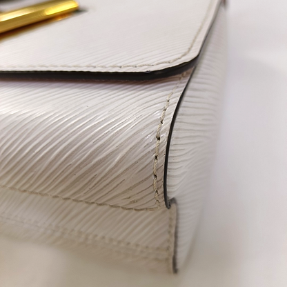 LOUIS VUITTON TWIST Small White EPI Calfskin Water Ripple Pattern Shoulder Bag with Removable Strap-(SKU)-960360137