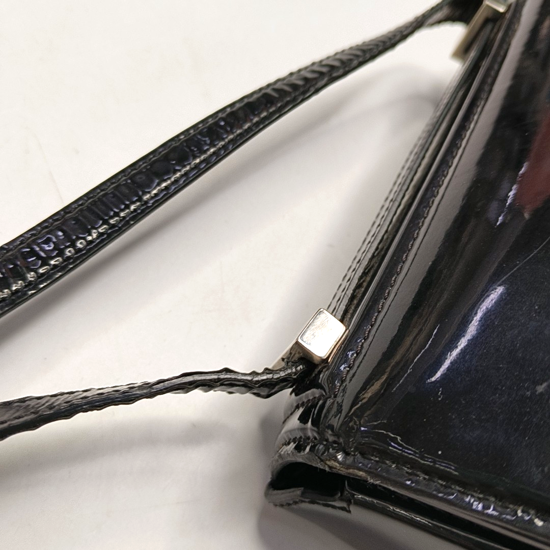GIVENCHY Pandora Black Leather Crossbody Bag Single Shoulder Bag Silver Hardware Removable shoulder strap-(SKU)-946136707
