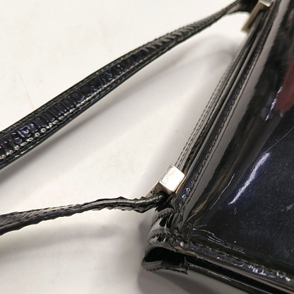 GIVENCHY Pandora Black Leather Crossbody Bag Single Shoulder Bag Silver Hardware Removable shoulder strap-(SKU)-946136707