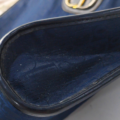 DIOR Blue Fabric Monogrammed Jacquard Single Shoulder Bag, Crossbody Bag Golden hardware-(SKU)-950956389