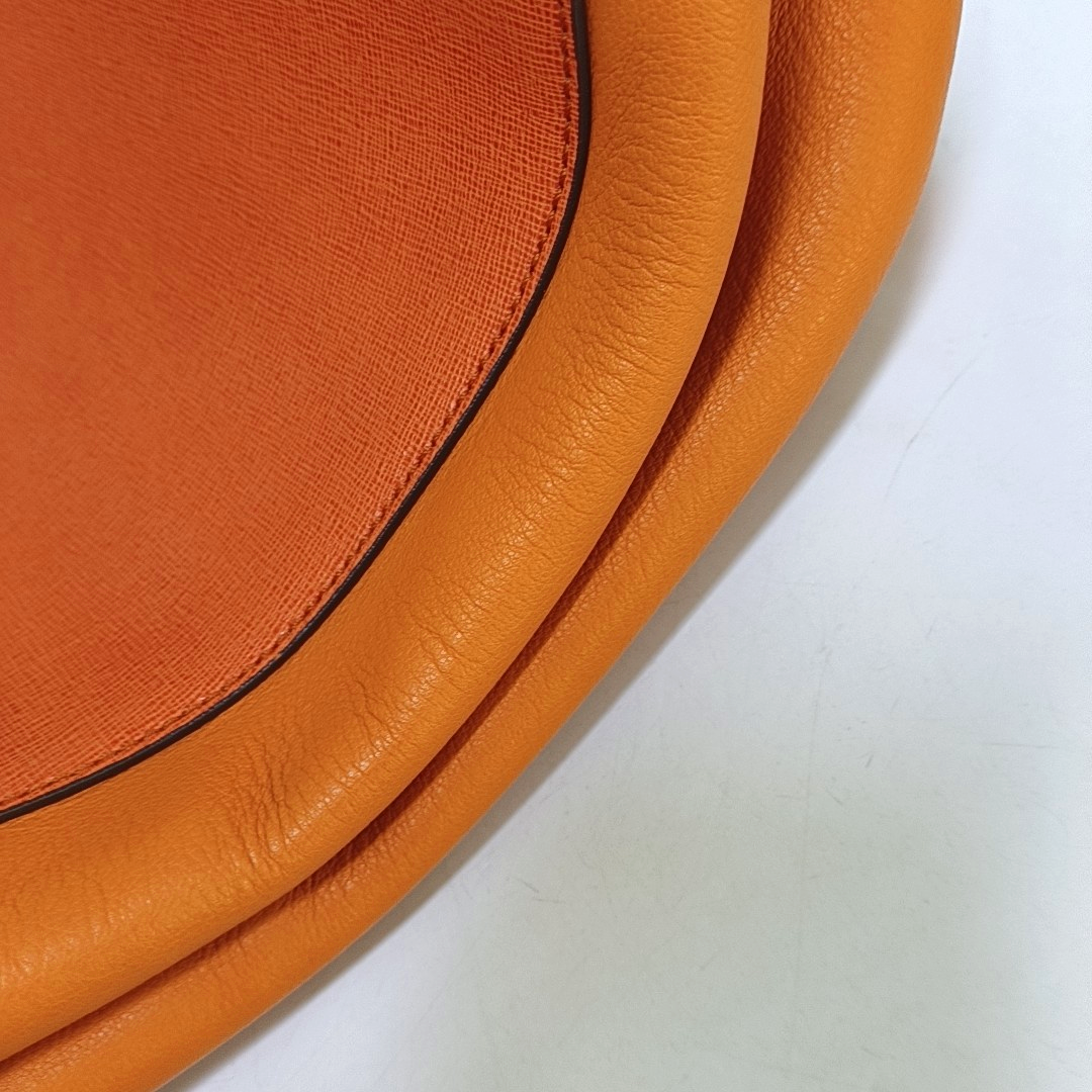 FENDI 2 Jours Medium size Orange Cowhide Single Shoulder Bag Tote Bag Golden hardware Removable shoulder strap-(SKU)-953654098