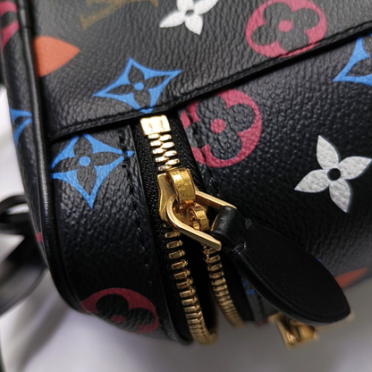 LOUIS VUITTON NICE Small Size Black Coated Canvas Printed Shoulder Bag, Tote Bag, Crossbody Bag with Golden Hardware and Detachable Strap-(SKU)-956355268