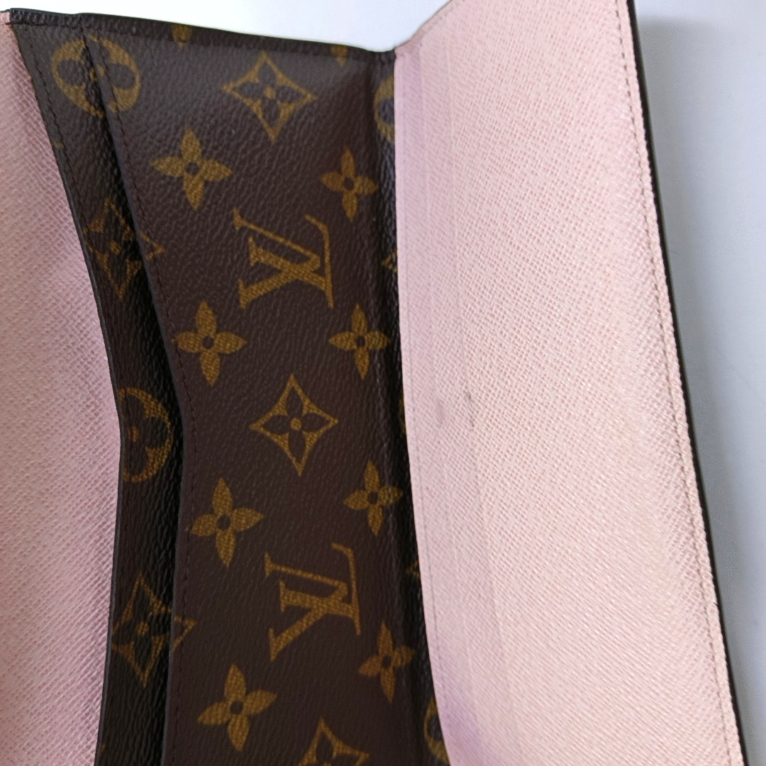 LOUIS VUITTON JOSÉPHINE Brown coated canvas vintage wallet Golden hardware-(SKU)-951380738