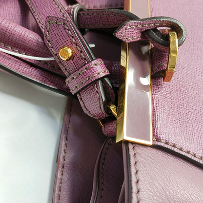 FENDI 2 Jours Small size Purple Leather Crossbody Handbag Single Shoulder Silver Hardware Removable shoulder strap-(SKU)-947556530