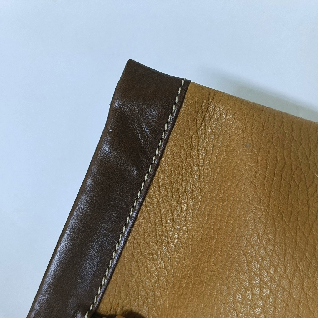LOEWE Brown Cow Leather Grained Handbag Golden hardware-(SKU)-943656092
