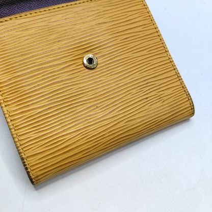 LOUIS VUITTON ELISE 黄色EPI牛皮水波纹钱包 Golden hardware-(SKU)-943615980