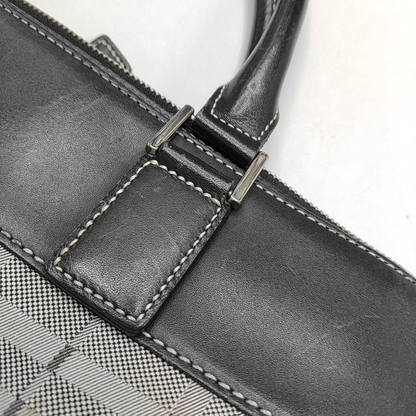 BURBERRY Tote bag Small size Gray Canvas Battle Horse Stripe Handbag Silver Hardware-(SKU)-944050541