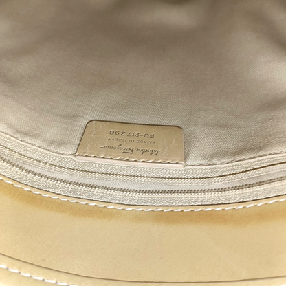 FERRAGAMO Gancini Pink Coated Canvas Handbag Silver Hardware-(SKU)-943535925