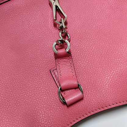 HERMÈS Trim 24 Lipstick Pink Evercolor Calfskin Crossbody Shoulder Bag with Silver Hardware, Y-(SKU)-959575297