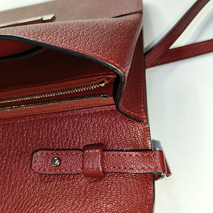 HERMÈS Cinhetic Red Chèvre Mysore Goat Leather Shoulder Bag Tote Bag Silver Hardware D Detachable Strap-(SKU)-957717747