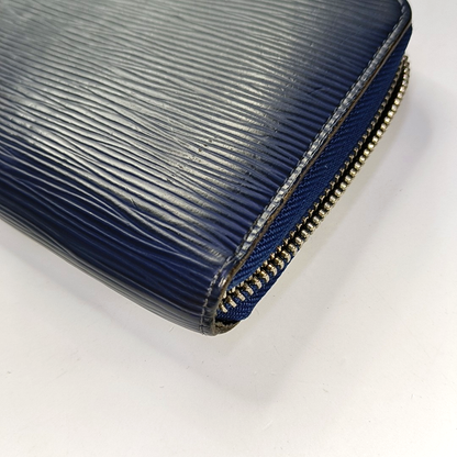 LOUIS VUITTON 深蓝色EPI牛皮水波纹钱包 Silver Hardware-(SKU)-955956837