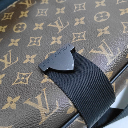 LOUIS VUITTON ARCHY Medium Brown Coated Canvas Monogram Crossbody Bag Single Shoulder Bag Black Hardware-(SKU)-968049345